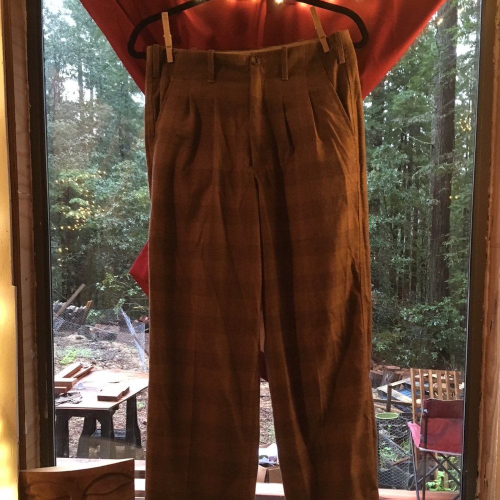 Zara Plaid Wide-leg Trousers